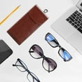 thumbnail image 2 of Fintie Double Eyeglasses Case, PU Leather Portable Sunglasses Pouch & Glasses Case w/ Carabiner Hook & 2 Cleaning Cloths, 2 of 7