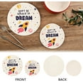 thumbnail image 4 of SKYSONIC Don't Be Afraid to Dream Pot Holders Trivets, 2 Pcs Heat Resistant Trivets,Quote Cotton Thread Weave Mats for Hot Pads Pans Pot Bowl Teapot for Kitchen Decor, 4 of 7