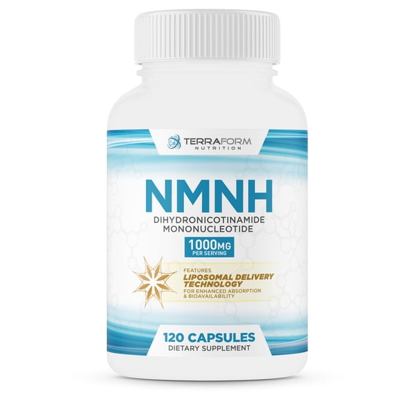 NMNH Dihydronicotinamide Mononucleotide 1000mg – NMNH Supplement with Sunflower Lecithin Liposomal Delivery Matrix for Enhanced Absorption – 120 Capsules (60 Servings) – NAD  Support