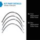 thumbnail image 2 of Juego de Mangueras de Freno TRQ para Acura TSX 2009-14 y Honda Accord, 2 of 9