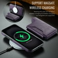 thumbnail image 5 of Dteck for iPhone 16 Magnetic Case with Detachable Wallet Card Holder, Compatible with MagSafe, RFID Blocking Credit Slots Kickstand Shockproof Phone Cover for Women Men,Purple, 5 of 6