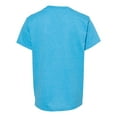 thumbnail image 4 of Youth Heavy Cotton Multi Color T-Shirt Color Heather Sapphire X-Small Size, 4 of 5