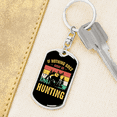 thumbnail image 6 of Nothing Is Right Go Hunter'S Keychain Stainless Steel or 18k Gold Dog Tag Keyring, 6 of 10