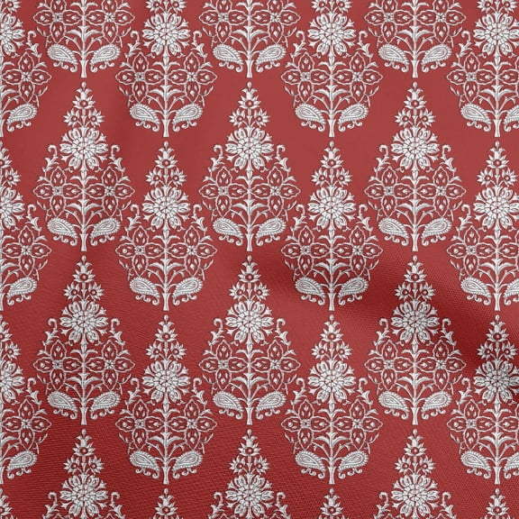 oneOone Viscose Chiffon Maroon Fabric Block Sewing Fabric By The Yard Printed Diy Clothing Sewing Supplies 42 Inch Wide-P0