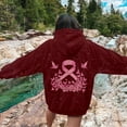 thumbnail image 4 of Cancer Awareness Hoodie 2025 Sparkle Glitter Hoodies with Pockets Hooded Sweatshirt Hoodie Women Pullover, 4 of 6