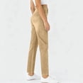 thumbnail image 2 of Juslio Womens Skinny Straight Faux Jeans High Waist Pocket Casual Yellow Jeans, 2 of 6