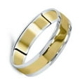 thumbnail image 2 of Pompeii Mens 14K Gold Two Tone Plain Polished Wedding Band Ring (,), 2 of 5