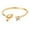 J, variant on Gold Rhinestone Initial Letter Ring Elegant Open Design Jewelry For Women Stylish Alphabet Band Sparkling Cubic Zirconia