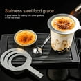 thumbnail image 2 of Lohuatrd Stainless Steel Baking Cup Ring with Heat-resistant Wooden Handle Milk Tea Cup Cover Rim Gasket for Dessert Bubble Tea Roasted Milk DIY Making Accessories, 2 of 8