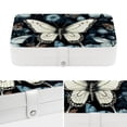 thumbnail image 4 of Butterfly Decorative PU Leather Jewelry Organizer Box with Removable Compartment: Portable Display Case, 4 of 6