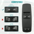 thumbnail image 4 of Unique Bargains Front Left Driver Side Master Power Window Switch for Dodge Grand Caravan 2008-2009 04602537AE Black, 4 of 9