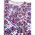thumbnail image 4 of Moomaya Printed Viscose Summer Top For Women, Round Neck Short Sleeves Casual Top, 4 of 8