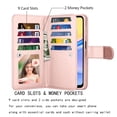 thumbnail image 6 of Galaxy A15 5G Case, A15 5G Wallet Case, Samsung Galaxy A15 5G 6.5 inchs PU Leather Case,Luxury Cash Credit Card Slots Folio Flip Cover [Detachable Magnetic Case] & Kickstand -Rose Gold Marble, 6 of 9