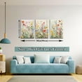 thumbnail image 4 of Framed Colorful Wildflower Canvas Wall Art Set Of 3 Flowers Pictures Prints Flowers Printing Floral Watercolors Flower wall Decor Living Room Girls Bedroom Bathroom, 4 of 6