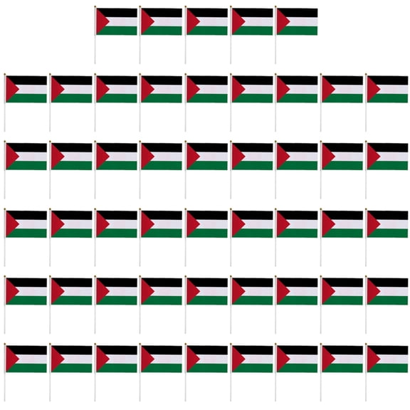 lanema Vibrant Print Small Palestine Flags Hand Waving Palestine Flag Pack of 10/50pcs