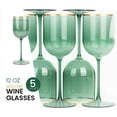 thumbnail image 4 of PLASTICPRO 12 Oz Plastic Wine Glasses 5-Pc Disposable Wine Glasses Drinking Set, 4 of 7
