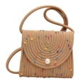 thumbnail image 1 of Bolso cruzado para mujer, bolso de hombro, bolso de compras elegante y moderno, bolso tejido portátil, bolso de playa para ta, primavera, trabajo Bolas de colores caqui, 1 of 8