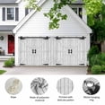 thumbnail image 2 of Farmhouse Wood Grain Garage Door Cover Banner 7 x 8 FT, Vintage Country Barn Gate Grey Garage Door Curtains Backdrop with Grommets for Indoor Outdoor Wall Party Porch Yard Decorations Background, 2 of 9