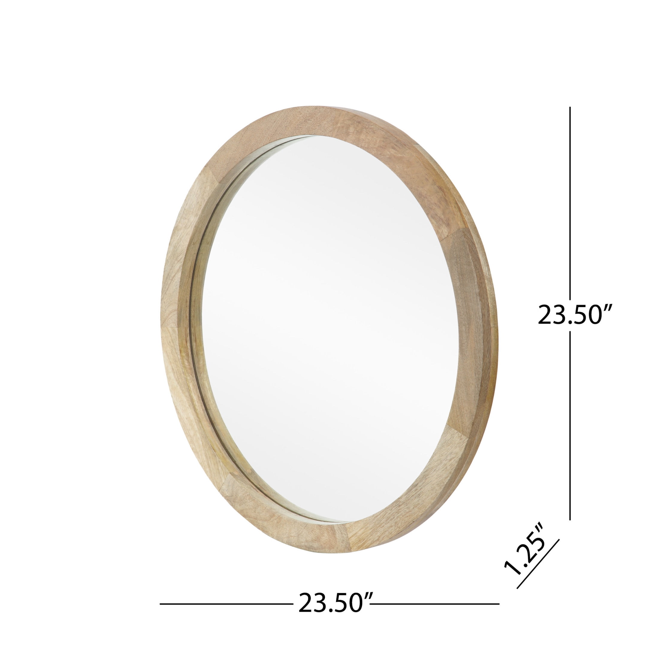 Prostaff Mango Wood Wall Mirror, Natural