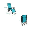 thumbnail image 3 of Best Choice Products Set of 2 Zero Gravity Lounge Chair Recliners for Patio, Pool w/ Cup Holder Tray - Peacock Blue, 3 of 8