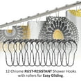 thumbnail image 4 of Raquel 15-Piece Bathroom 72x72 Shower Curtain Set, Yellow and Gray, 4 of 7