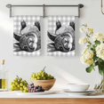 thumbnail image 3 of Grey Easter Kitchen Towels Set of 3, Spring Country Cute Bunny Plaid Checkered Absorbent Dish Towels for Kitchen, Microfiber Hand Towel, Quick Drying Tea Towel for Cleaning Decorative Dishcloths, 3 of 7