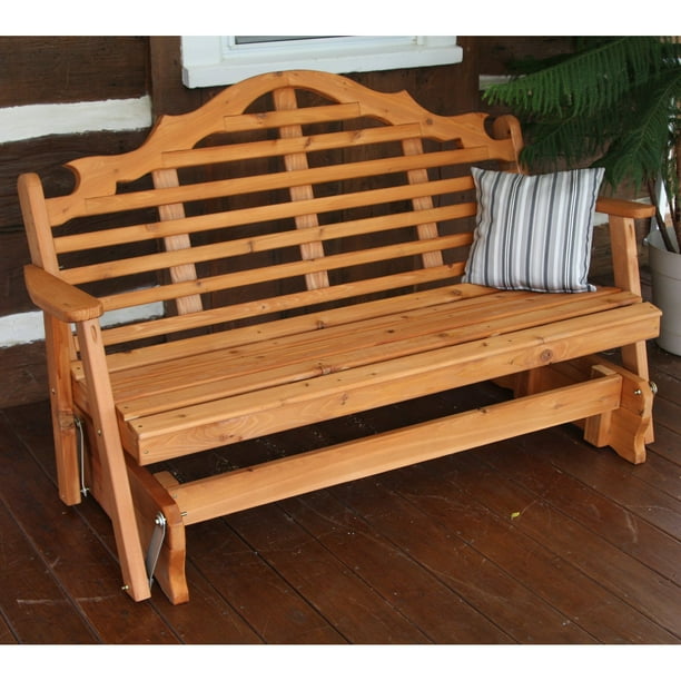A Amp L Furniture Western Red Cedar Marlboro Outdoor Loveseat Glider Com L Furniture Western Red Cedar Marlboro, Western Red Cedar Outdoor Furniture