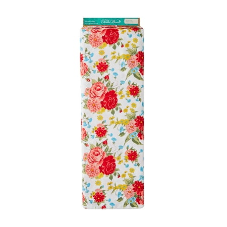 The Pioneer Woman 44" Cotton Sweet Rose Fabric 8 yd By the Bolt, White
