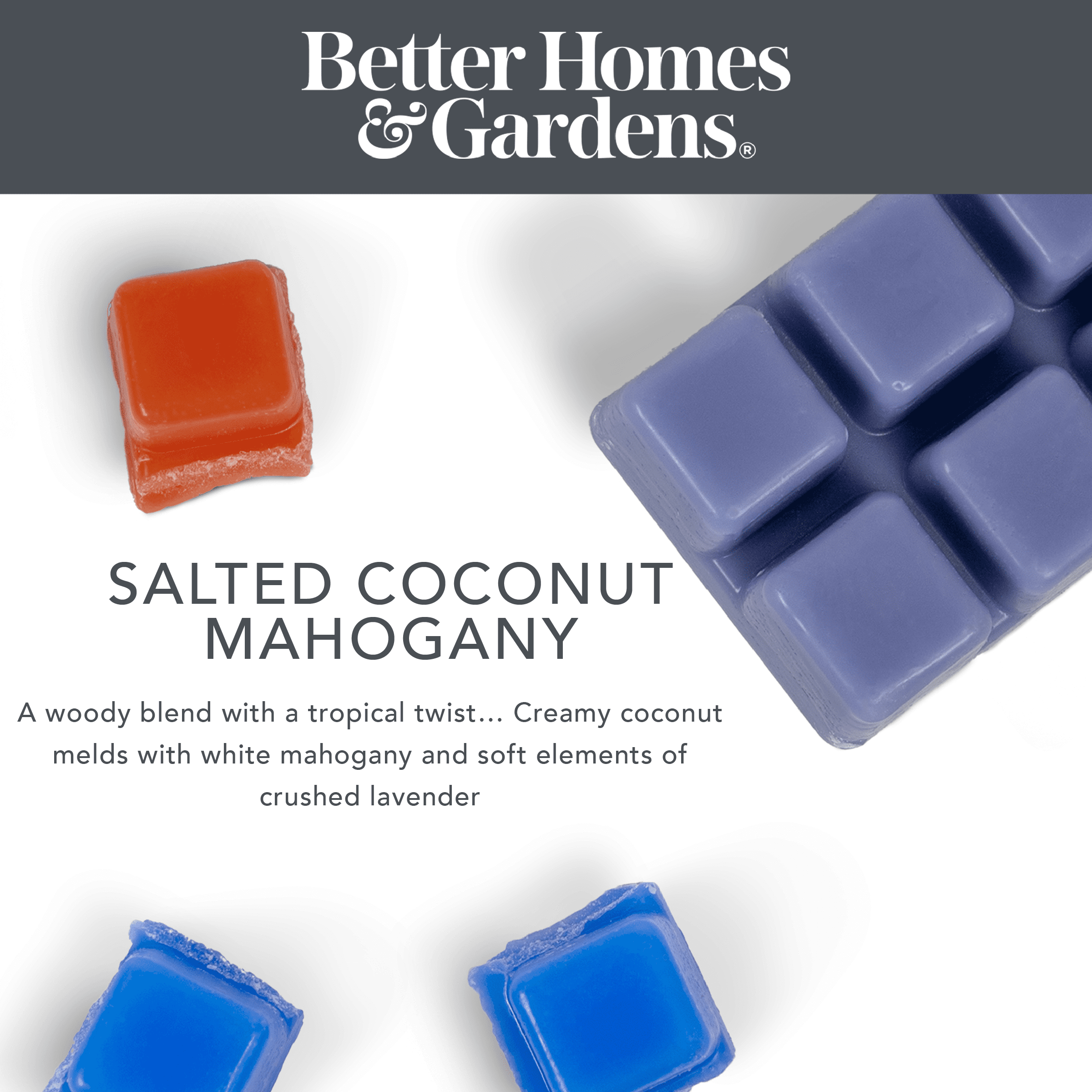 Better Homes & Gardens Salted Coconut & Mahogany Scented Wax Melts Value Pack, 5 oz