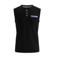thumbnail image 2 of Klisyaur Mens Tank with Pockets Sleeveless Crewneck Buttons Tops Workout Casual Summer Tshirts for Men, 2 of 8
