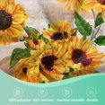 thumbnail image 4 of Yellow Sunflowers 60 Inch Round Tablecloth,Old Letter Postcard Table Cloth Waterproof Stain and Wrinkle Resistant Circle Table Cover for Kitchen Dining Picnic Camping Indoor Outdoor Decor, 4 of 6