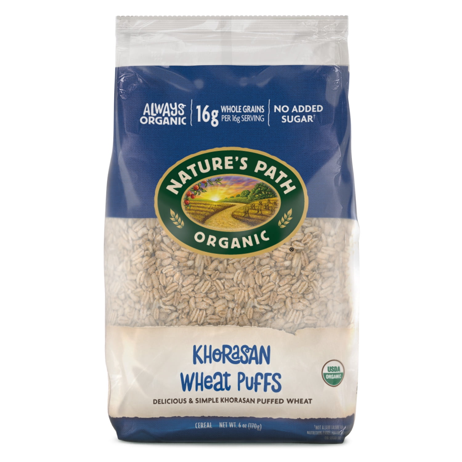 Nature's Path Organic Khorasan Wheat Puffs Breakfast Cereal, 6oz Bag (pack of 12)