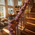 thumbnail image 3 of 71 Inch LED Glowing Black Ivy Garland, Artificial Hanging Purple Fern Greenery Vines with Lights, Fake Leaves Swag for Halloween Thanksgiving Indoor Outdoor Garden Wall Party Decor, 3 of 9