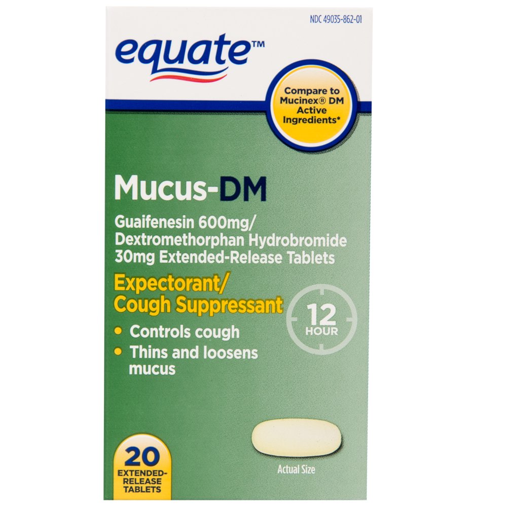 Equate MucusDM Expectorant & Cough Suppressant Extended Release