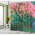 thumbnail image 5 of Ambesonne Tree Shower Curtain, Red Leaf Maple in Garden, 69"Wx75"L, Green, 5 of 5