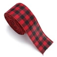 thumbnail image 3 of Coxeer Christmas Ribbon Burlap Vintage Festival Plaid DIY Wrapping Ribbon Craft Ribbon, 3 of 4