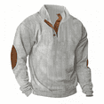 thumbnail image 1 of Jersey tipo polo de manga larga con botones para hombre, 1 of 6