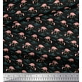 thumbnail image 3 of Soimoi Black Cotton Duck Fabric Flamingo Bird Print Sewing Fabric Yard 42 Inch Wide, 3 of 3
