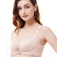 thumbnail image 5 of Ropa interior de talla grande para mujer, sujetador con hebilla delantera europea y americana, sujetador trasero de belleza rosa, sujetador fino de copa grande, 5 of 5