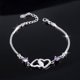 thumbnail image 3 of Pulsera con diseño en forma de corazón para mujer, pulsera de circonita morada con corazón de melocotón, tendencia, 3 of 7
