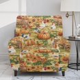 thumbnail image 2 of Kuiaobaty Chicken Pumpkin Print Recliner Chair Cover Large Fall Sunflower Breathable Reclining Sofa Sipcover Durable Recliner Couch Cover Stretch Reclining Slipcover with Pocket for Pets, 2 of 8