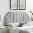 thumbnail image 2 of Tufted Headboard, Full Queen Size, Velvet, Light Grey Gray, Modern Contemporary Urban Design, Bedroom Master Guest Suite, 2 of 10