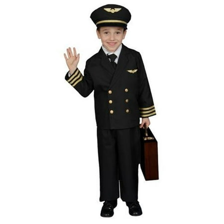Dress Up America 365-S Pilot Boy Jacket Costume - Size Small 4-6