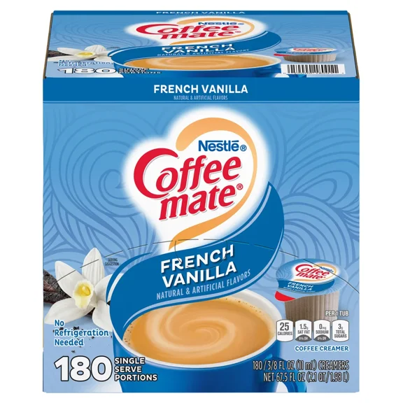 Nestlé Coffee-Mate Liquid Creamer, French Vanilla, 180-Count