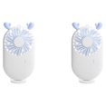 thumbnail image 1 of Guardoinrt Portable Mini Fan Handheld Personal USB Table Pocket Rechargeable Fans White Deer 2Set, 1 of 6