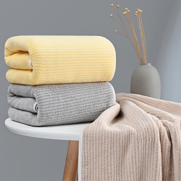 Toalla de baño 100% vellón hilado en anillo | Grande 13.3"x30" | Suave Espeso Absorbente Secado Rápido | Calidad del Spa del Hotel Velvet | para casa, gimnasio, piscina, ducha de yoga | Café
