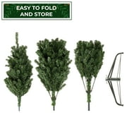 7.5FT Pre-Lit Realistic Green Spruce Artificial Christmas Tree, Stand
