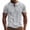 C142/Grey743, variant on Rggeeun Mens T-Shirts Solid Color Plaid Pattern V Neck Short Sleeve front Buttons Slim Fit Lightweight for Summer Evening Party Versatile Tee,Gray,L