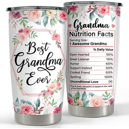 

Grandma Tumbler 20oz Grandma Gift Nana Cup Stainless Steel Insulated Tumblers Coffee Travel Mug Best Grandma Gifts for Mothers Day Birthday Christmas Grandma
