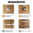 thumbnail image 4 of Ywmsfl Steel Wardrobe Flange Brackets Connectors Metal Pipe Connectors Wardrobe Flange for Secure & Stylish Closet Assembly, 4 of 7